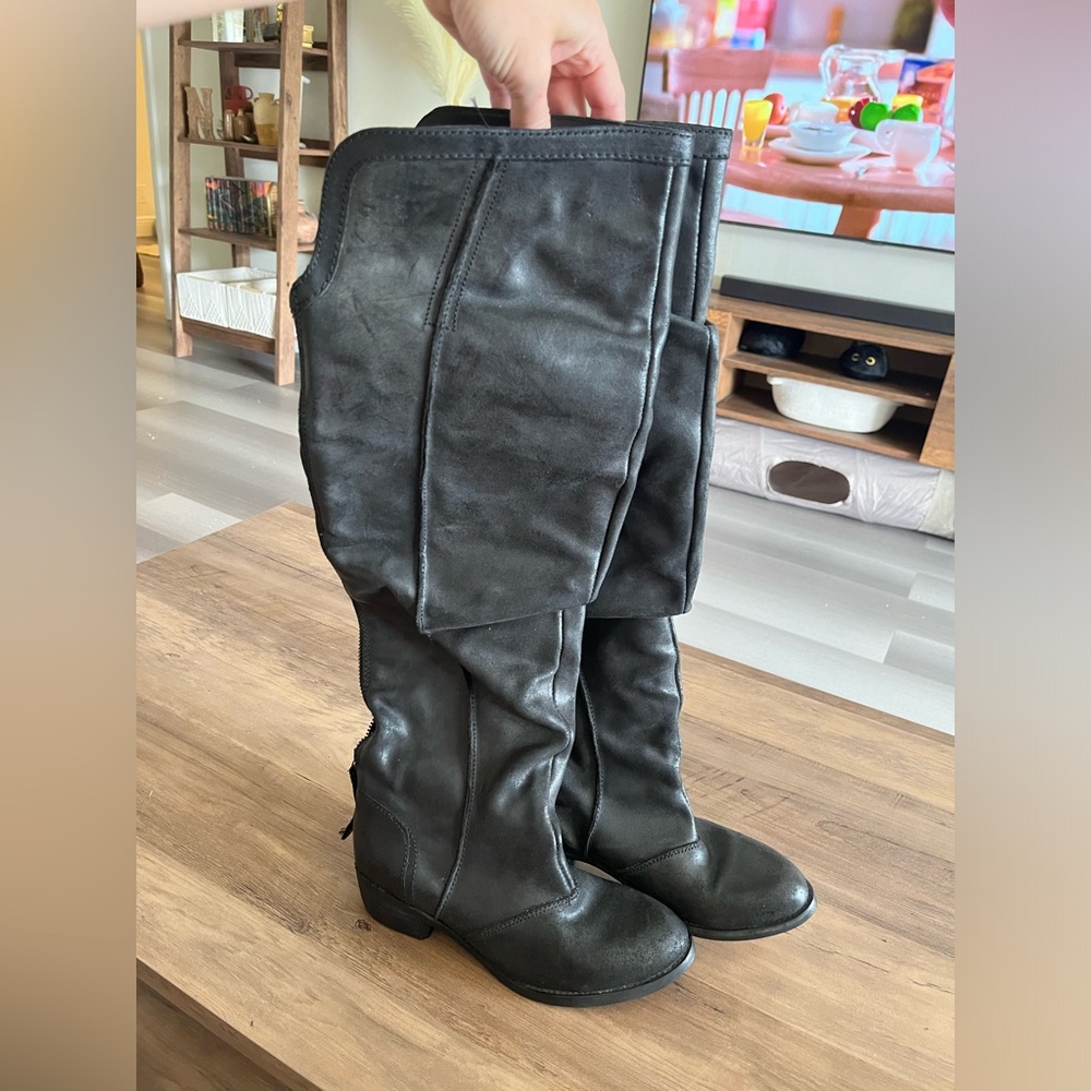 Kurt Geiger Black Over the Knee Boots Timeless Design